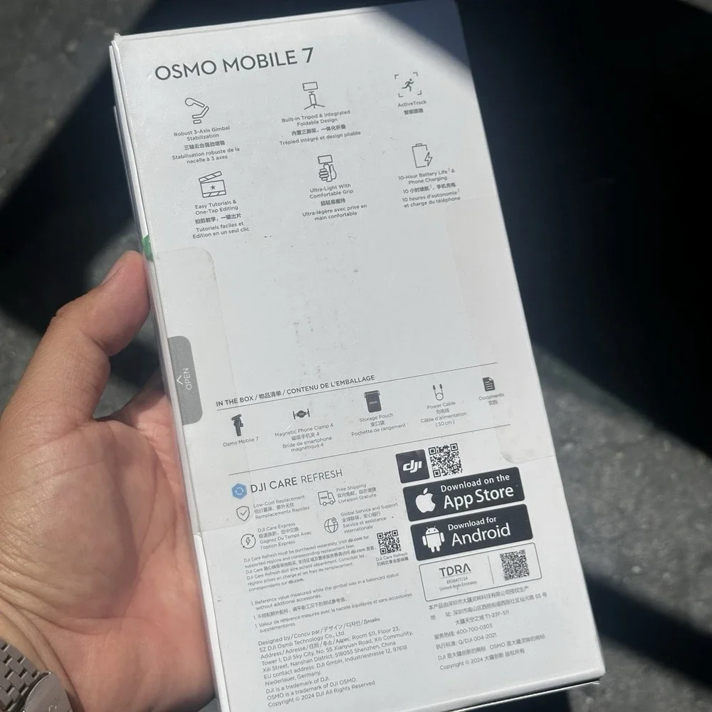 DJI Osmo Mobile 7 Gimbal Stabilizer for iPhone Android Brand New Sealed